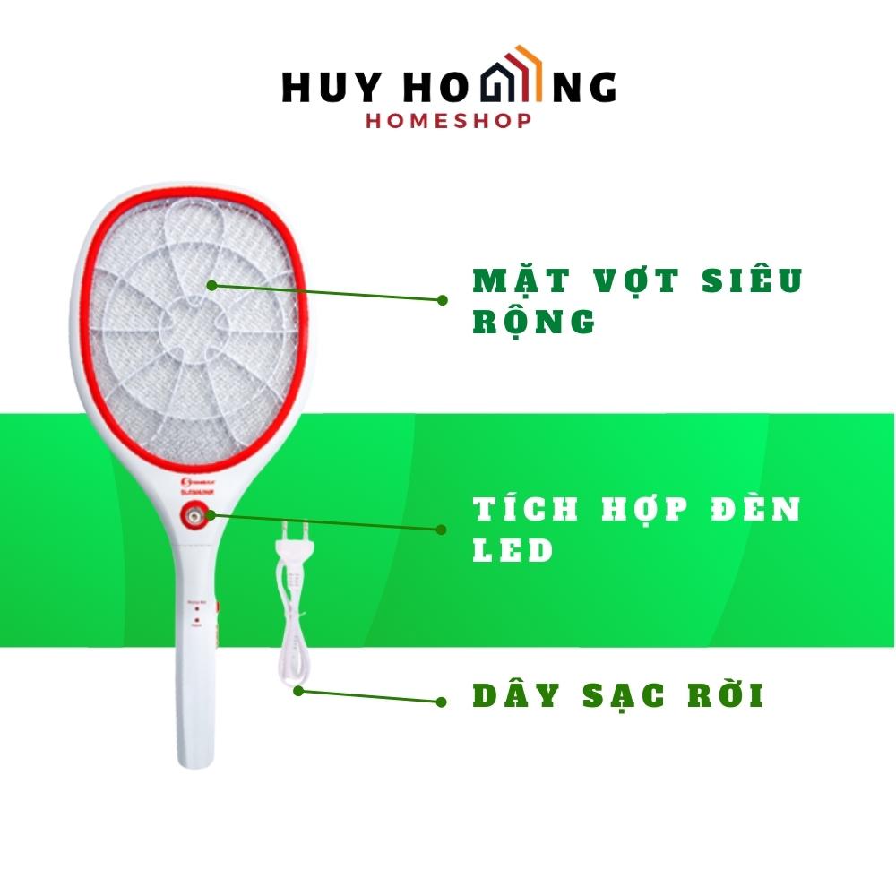 Vợt muỗi sạc tích điện Sunmax GMB9002WR - Hàng chính hãng