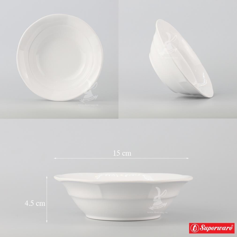 Tô Bún, Mì, Phở Màu Trắng Nhựa Melamine Superware Thái Lan