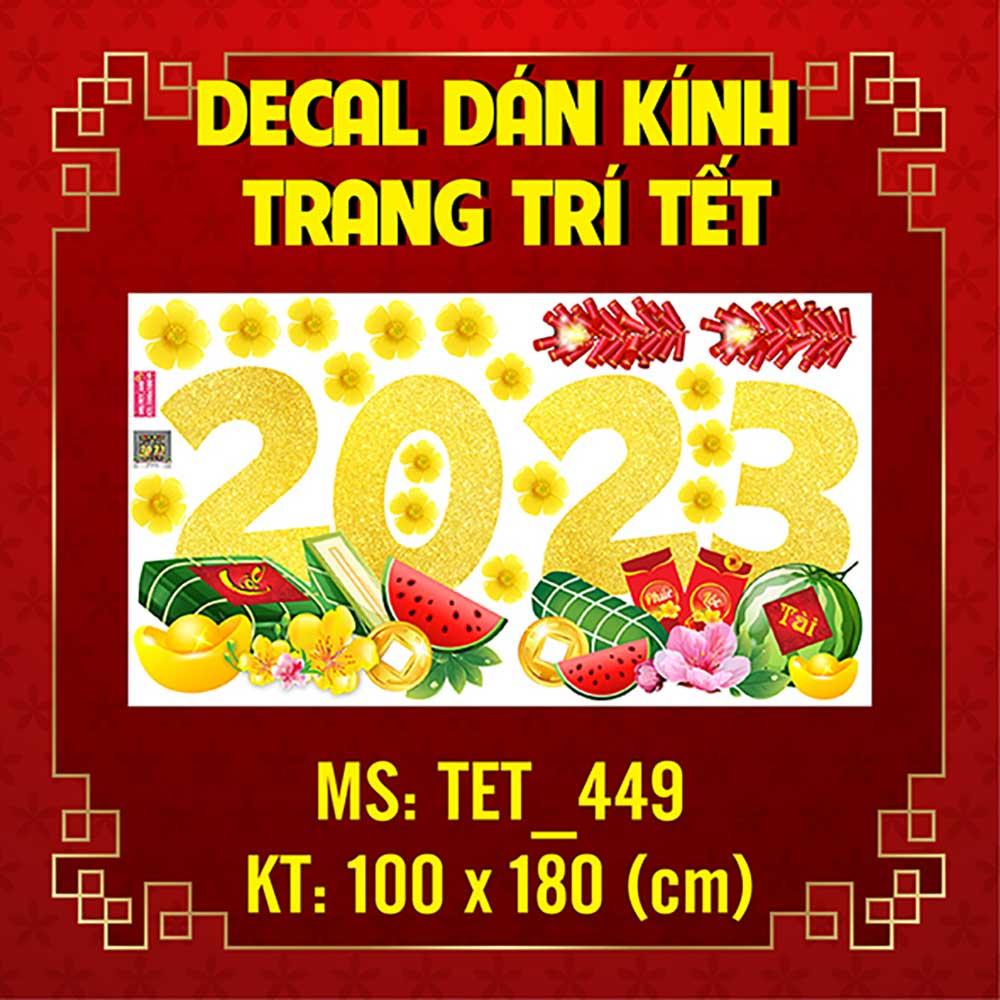 DECAL TRANG TRÍ TẾT 2023 COMBO HAPPY NEW YEAR