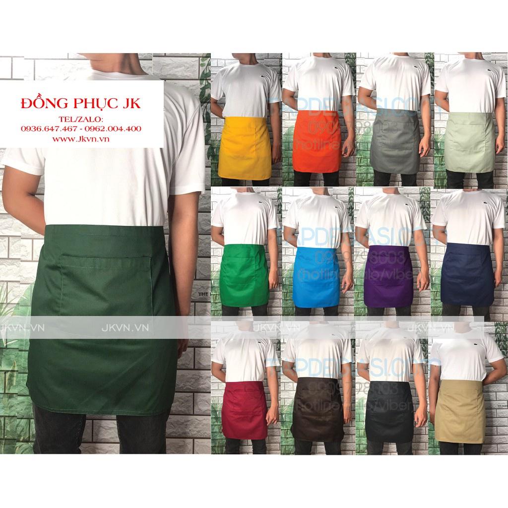 Tạp dề ngắn trơn Nam Nữ thích hợp làm đồng phục nhà hàng cafe