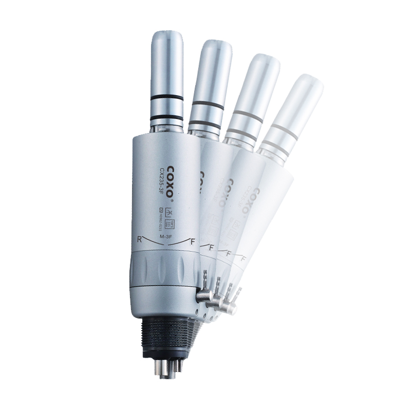 COXO CX235-3F cầm tốc độ thấp Nút nhấn kiểu E Mũi thẳng Hình nón Chốt tương phản Góc 2/4 lỗ Nha khoa