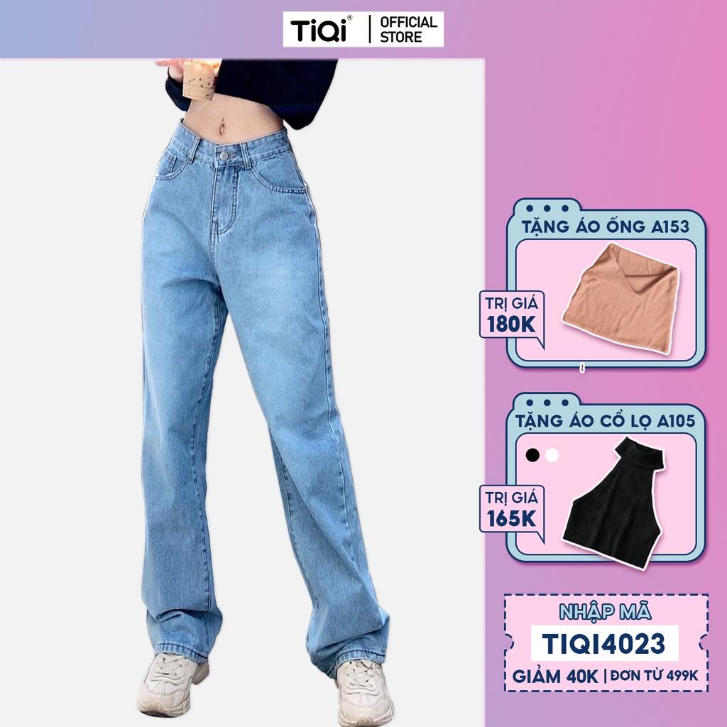 Quần jean ống suông Nữ lưng cao TiQi Jeans B2-1581