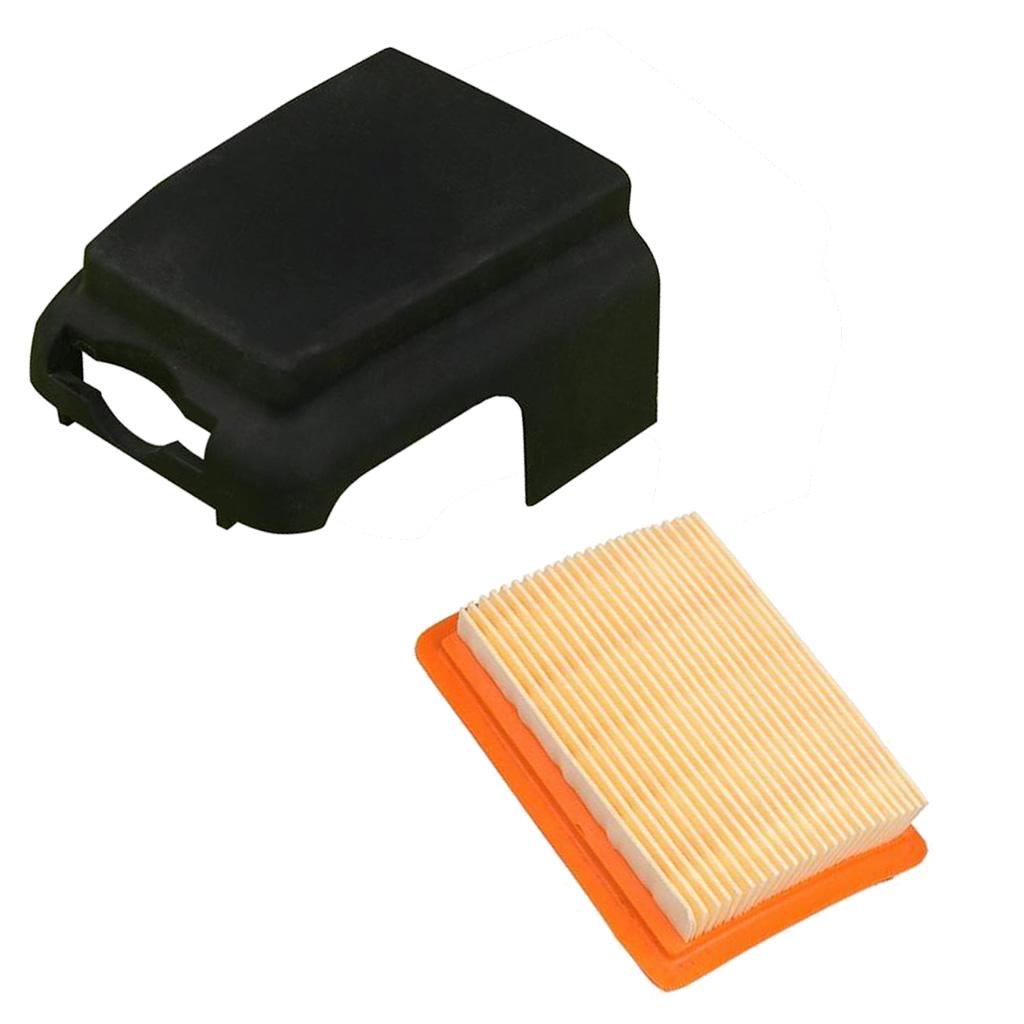 Replacement Air Filter with Filter Cover String Trimmer Kit for STIHL FS120