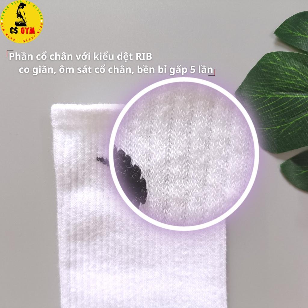 Tất cổ cao nữ, vớ cổ cao nữ, tất vớ thể thao nữ, chất liệu cotton thấm hút mồ hôi, nhanh khô, thoáng khí, ôm sát cổ chân