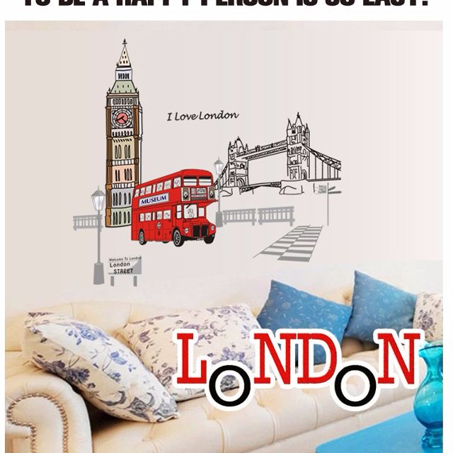 Decal dán tường xe buýt London