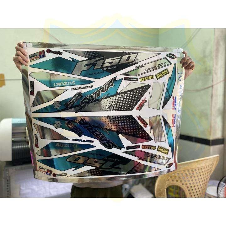 Tem rời satria fi Crom cao cấp đen