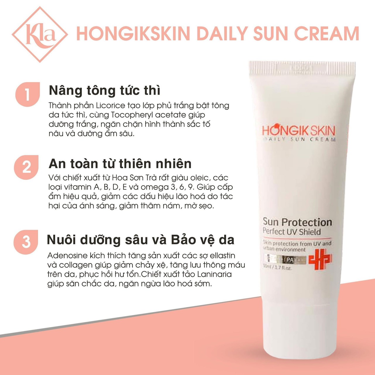 Kem chống nắng HONGIK SKIN  Daily Sun Cream