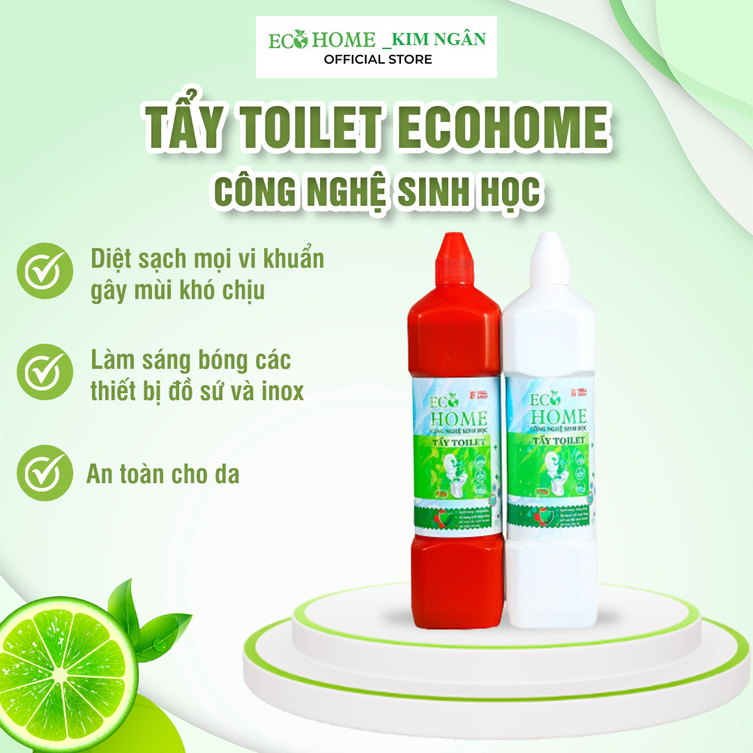 Tẩy Bồn Cầu ECOHOME - Tẩy Bồn Cầu ECOHOME Kim Ngân Store Hương Quế Giúp Đánh Bay Mọi Vết Bẩn, Diệt Mọi Vi Khuẩn