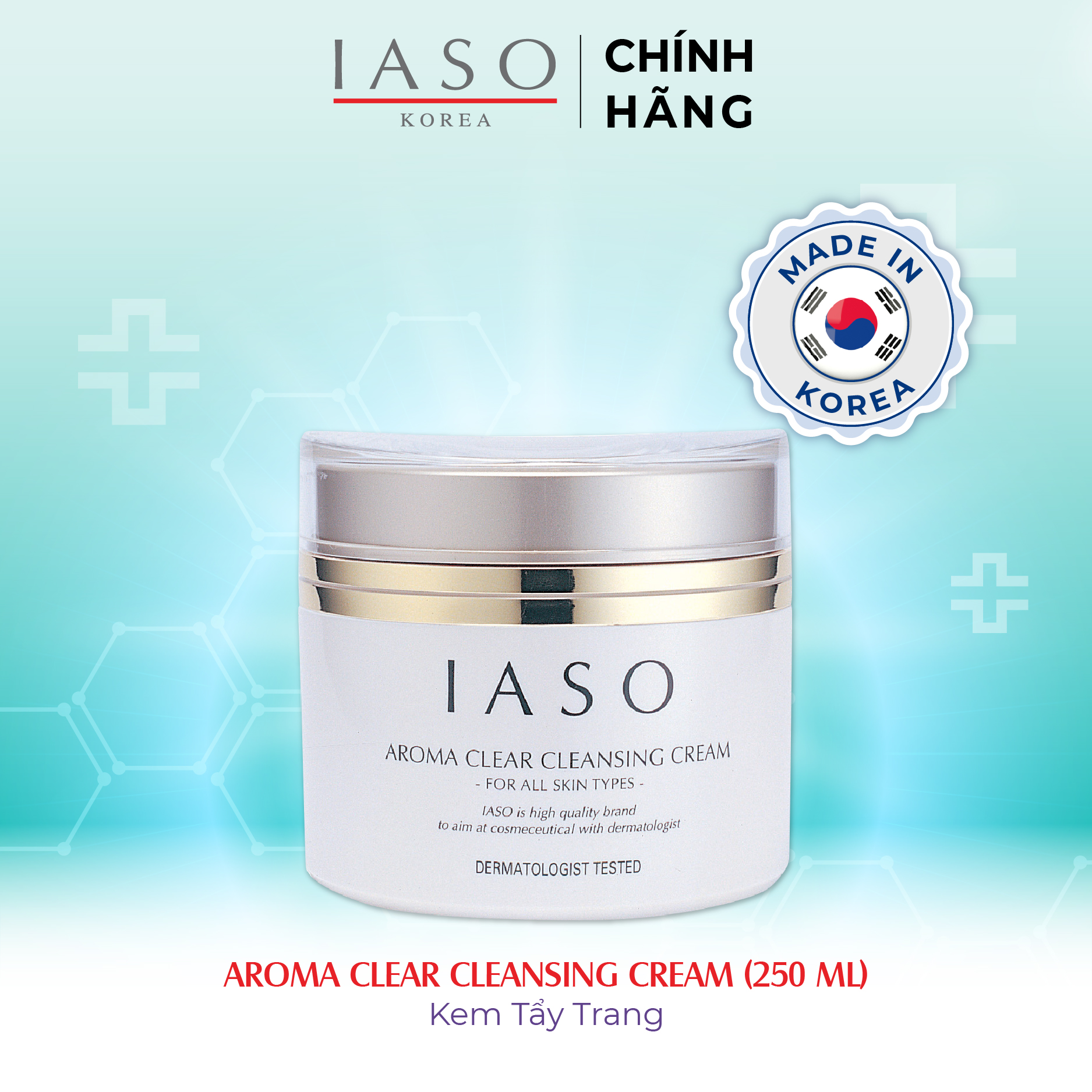 I02 Kem tẩy trang IASO Aroma Clear Cleansing Cream 250ml