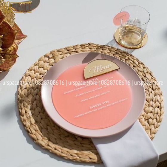 Tấm lót đa năng bằng lục bình đường kính D37/ Round hyacinth place mat D37 natural color