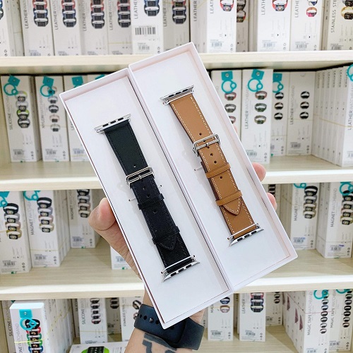 Dây da hermes Apple watch khoá bướm - chống gãy dây size 38mm