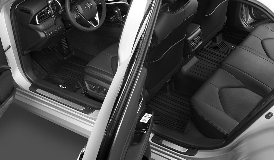 Thảm lót sàn xe ô tô TOYOTA NEW CAMRY 2018- 2022+ Nhãn hiệu Macsim 3W chất liệu nhựa TPE đúc khuôn cao cấp màu đen