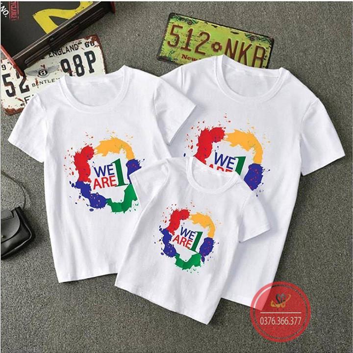 Áo gia đình We are 1 - Thun cotton dày dặn - Đủ size đến 110kg hàng có sẵn | SGSHOP