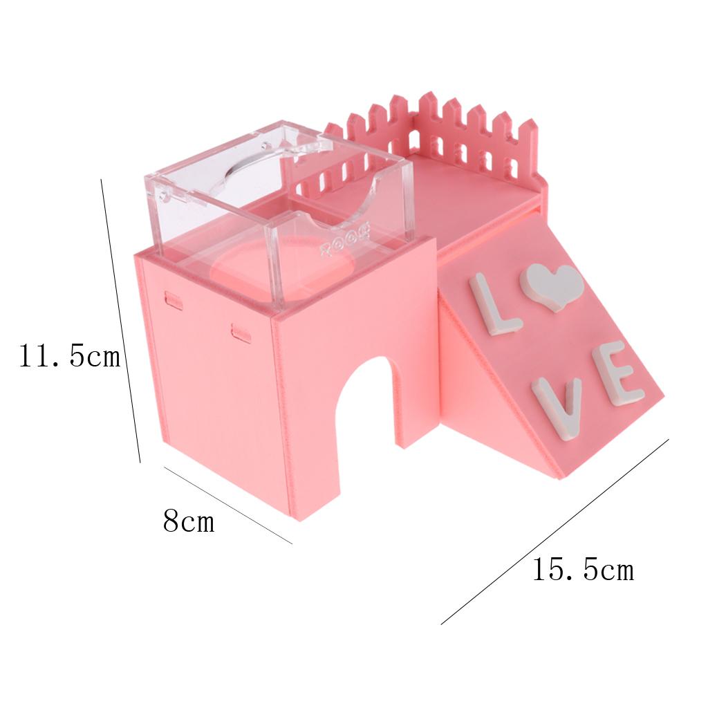 3 in 1 Hamster House Squirrel Sleeping Nest Bed Ladder Toy Feeder Bowl