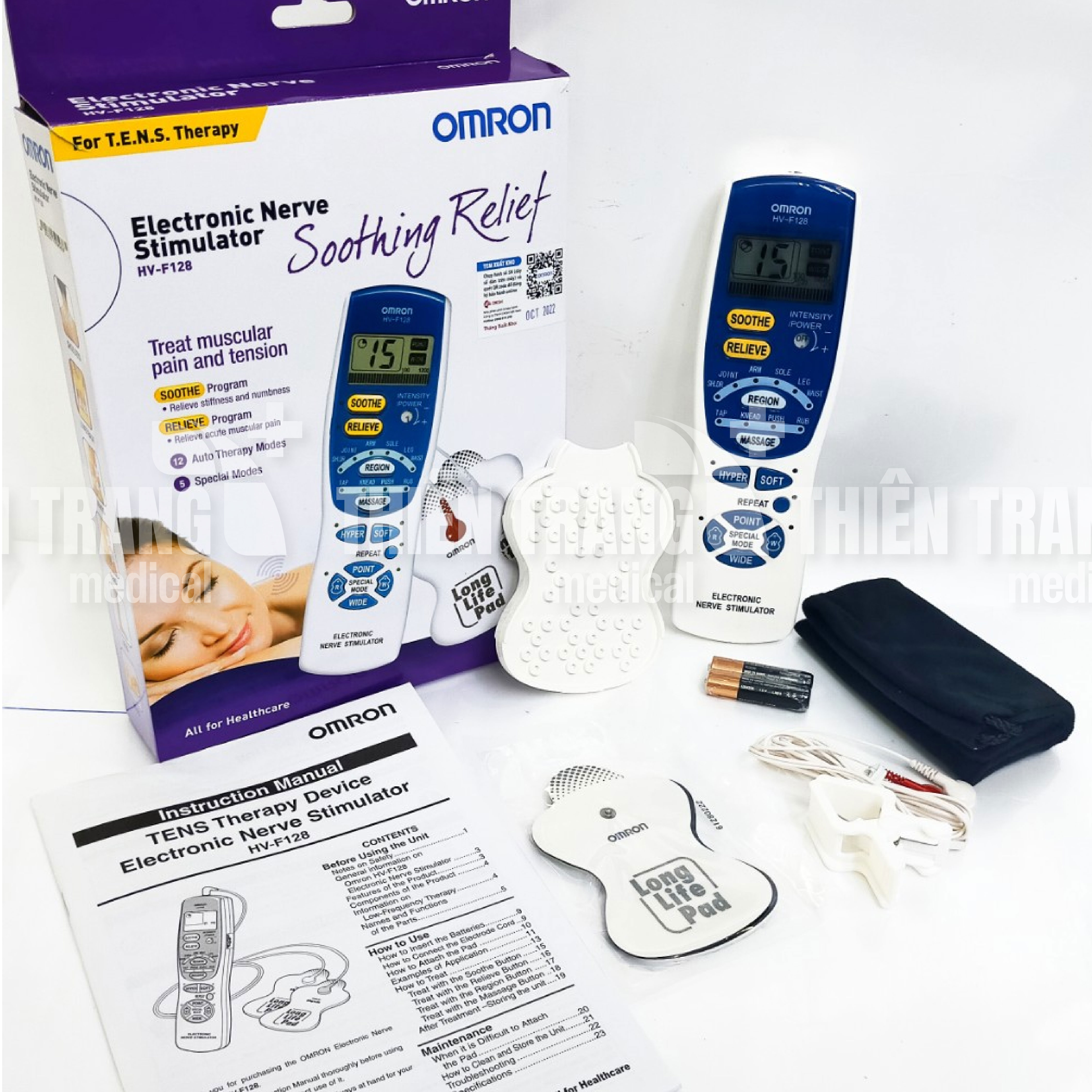 Máy Massage Xung Điện Trị Liệu OMRON HV-F128 Thiên Trang Medical