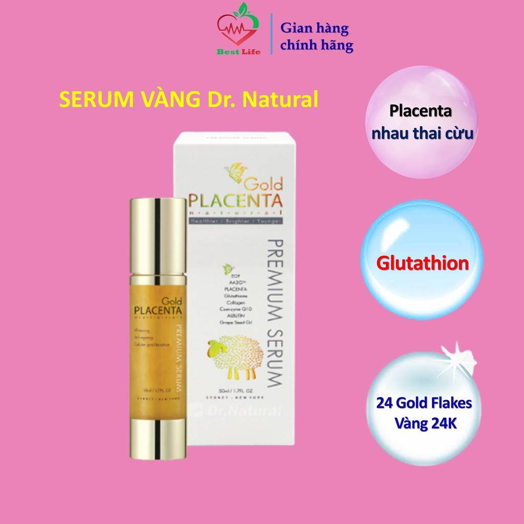 SERUM Dr. Natural Gold Placenta cấp ẩm phục hồi da ngăn ngừa lão hoá giúp da trắng sáng tuýp 50ml