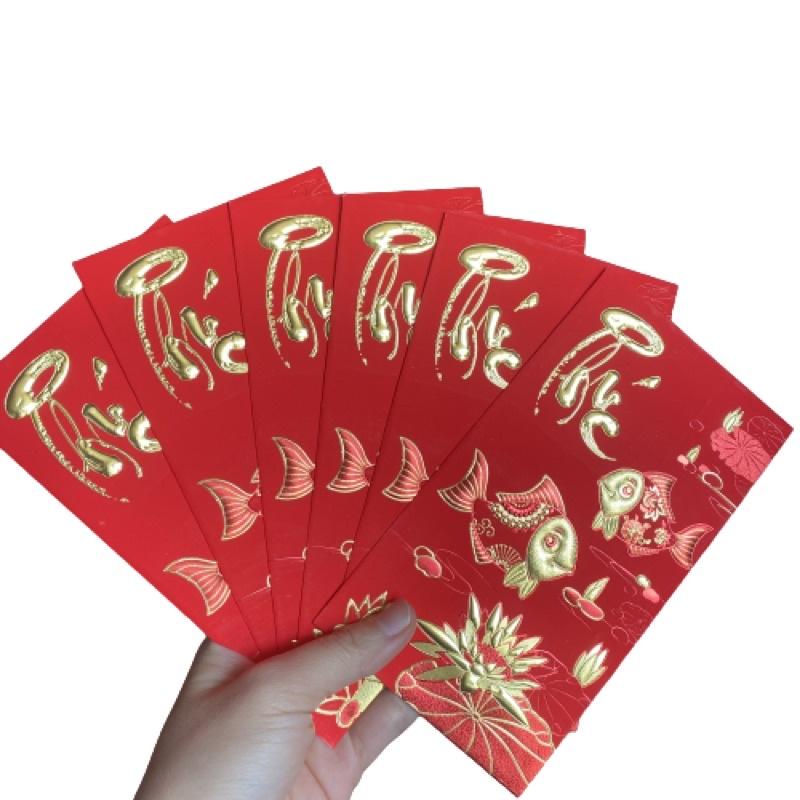 Set 6 Chiếc Lì Xì Đỏ May Mắn Cung Hỷ Phát Tài