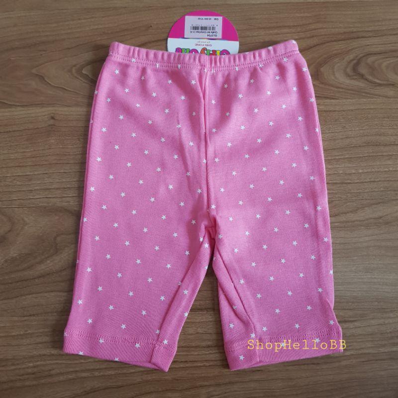 Size bé 6-9kg Quần legging lửng bé gái GirlyOne Hello B&amp;B thun cotton co giãn 4 chiều mềm mịn