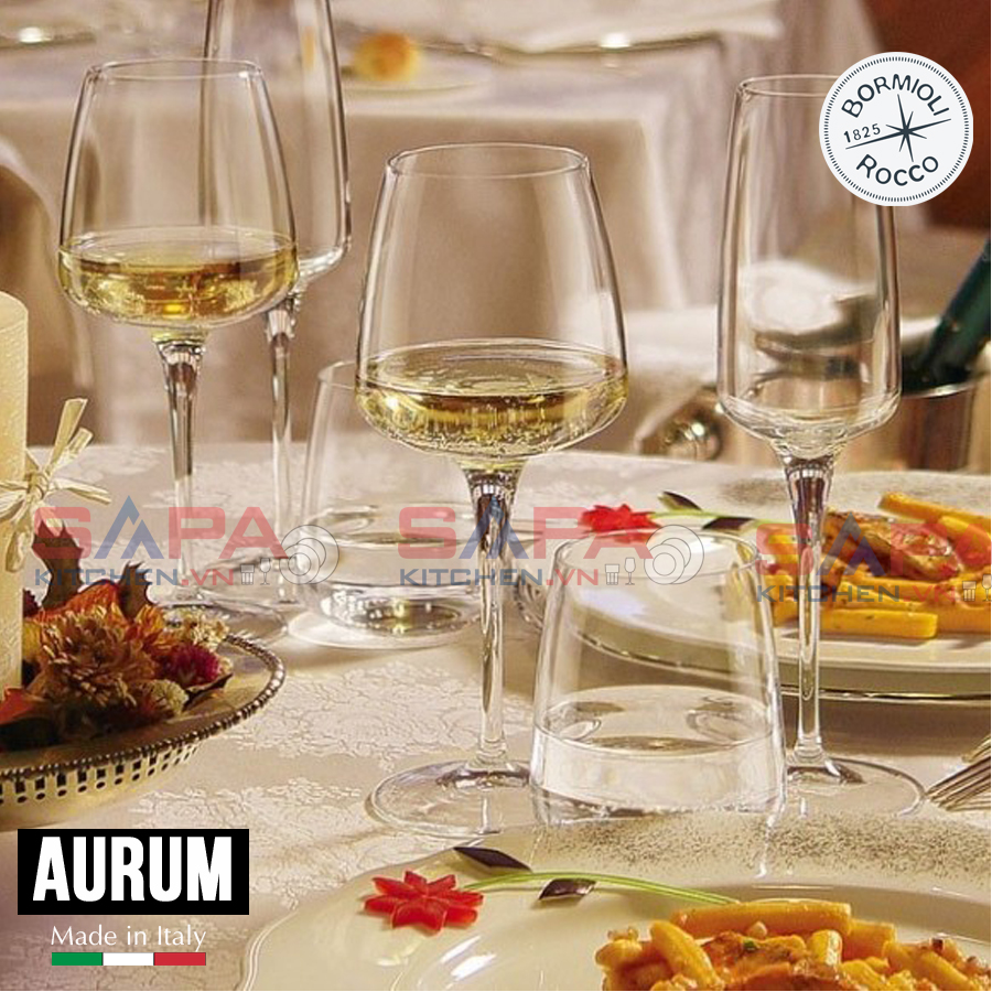 Bộ 6 ly rượu  thủy  tinh Aurum Flute 230ml - Bormioli Rocco - Italy