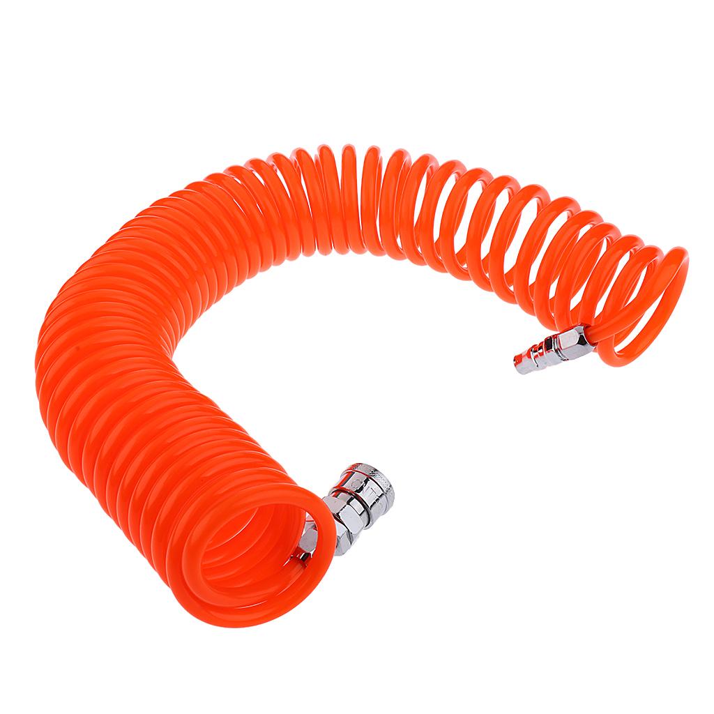 9M 8X5 Mm Có Thể Thu Vào PU Giật Máy Lạnh Ống Lò Xo Máy Nén Không Khí Công Cụ