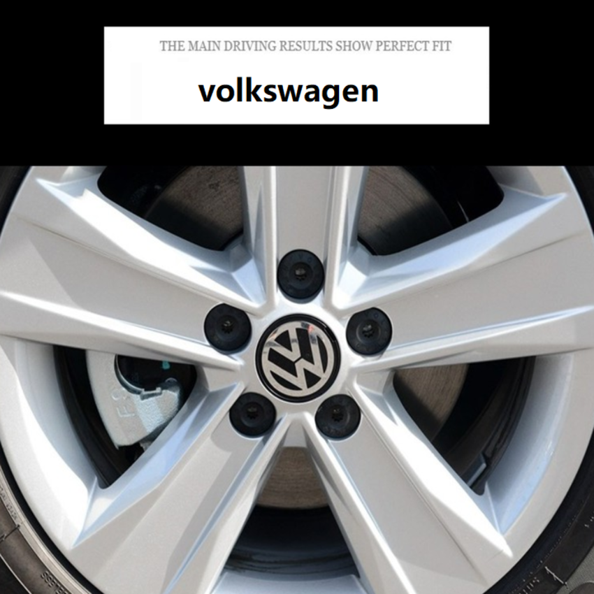 Logo chụp mâm, ốp lazang bánh xe ô tô Volkswagen DZ-003, dùng cho xe Volkswagen 2008-2016