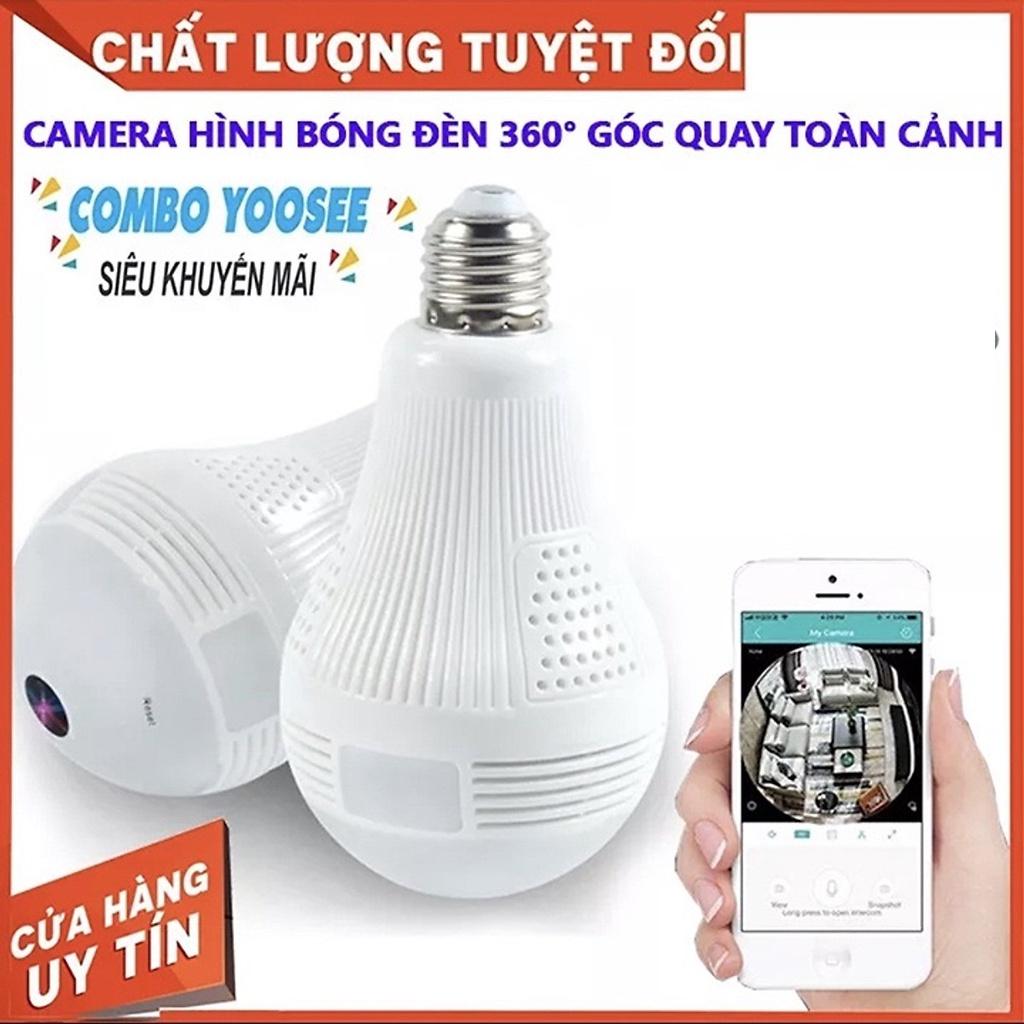 Camera WIFI Yooee LTVR96 Bóng đèn Quan Sát Toàn Cảnh 360° Không Có Góc Khuất, đàm thoại 2 chiều