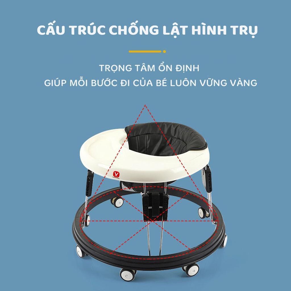 Xe tròn tập đi, xe tập đi cho bé điều chỉnh độ cao