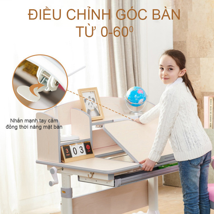 Bàn Ghế Học Sinh Thông Minh - Chống Gù Chống Cận - Tùy Chỉnh Linh Hoạt. Phù hợp trẻ từ 3 - 18 tuổi