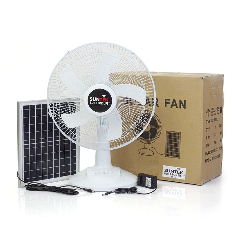 Quạt tích điện SUNTEK SF-02 sạc bằng năng lượng mặt trời - Hàng chính hãng