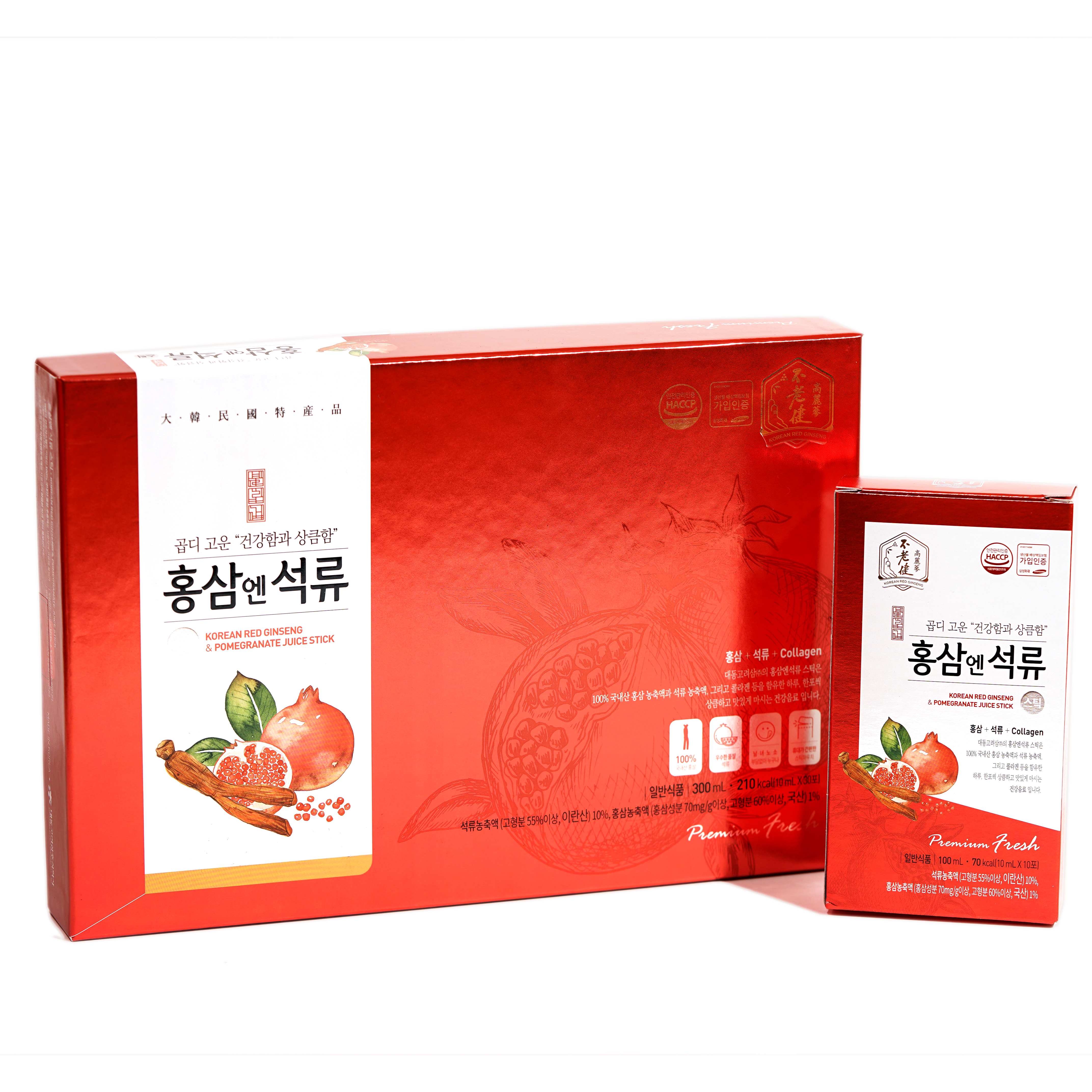 Nước hồng sâm lựu collagen Hàn Quốc Daedong Korea Ginseng 10ml x 30 gói -  Cung cấp collagen, chống lão hóa, giảm mệt mỏi