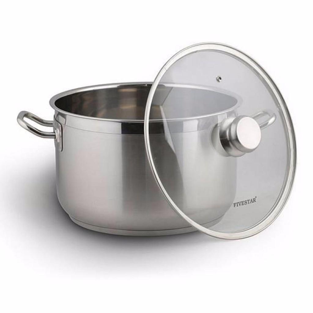 Bộ nồi Fivestar 4 chiếc vung kính đáy 3 lớp