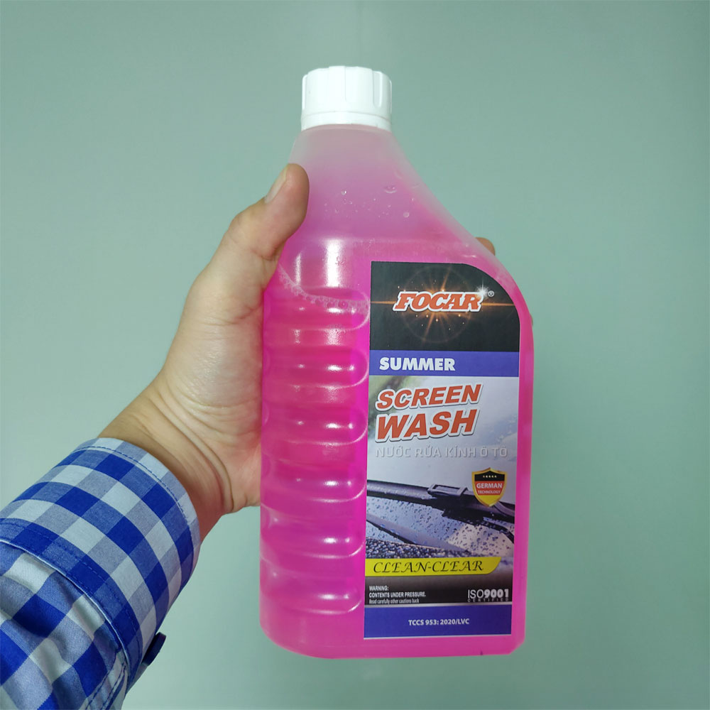 Thùng 9 chai nước rửa kính FOCAR Summer Screen Wash Hồng 850ml - Chống bám bụi, làm sạch kính hiệu quả, tiết kiệm