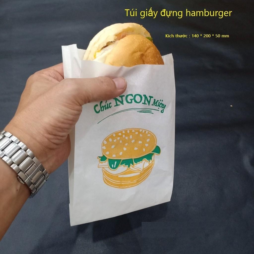 100 túi giấy đựng Hamburger