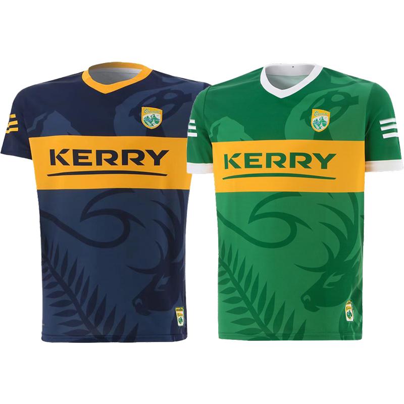 2022 Kerry GAA Jersey 3 Stripe Home Thủ môn Ireland Mens Áo sơ mi hàng đầu Kích thước giao hàng miễn phí: S-5XL Color: 2021 Away Size: S