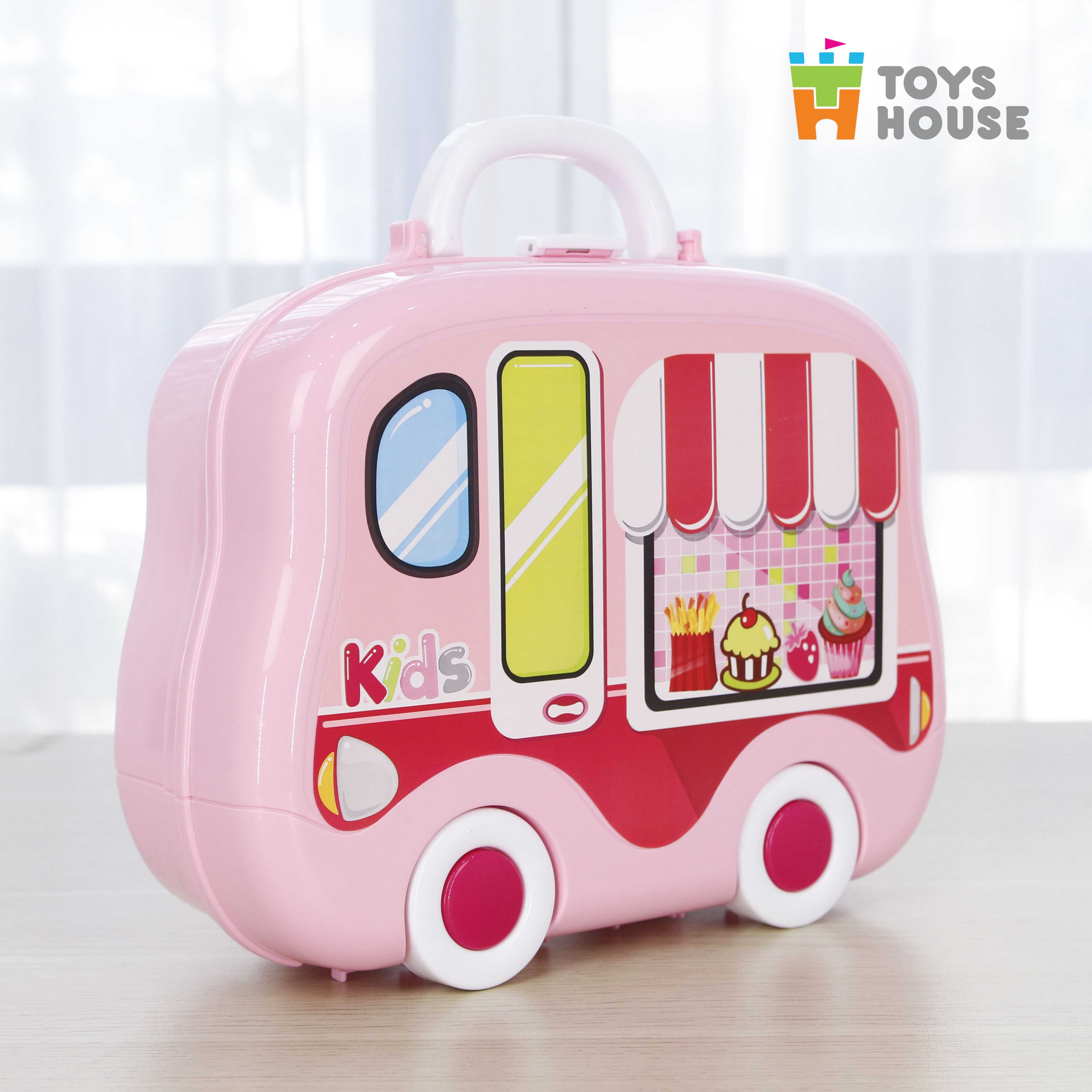 Hộp Bếp Nấu Ăn Hình Ô Tô Toys House 008-915 Màu Hồng