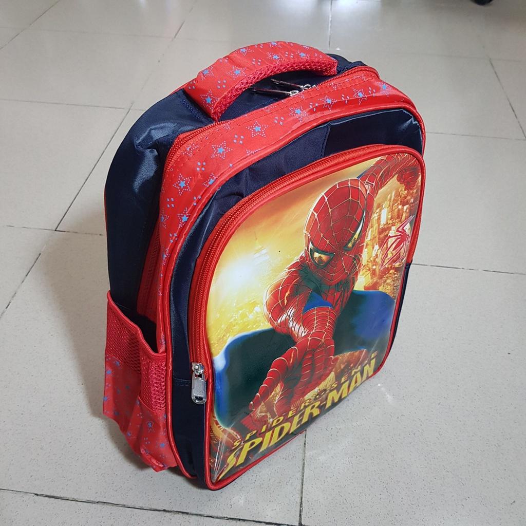 Balo đi học cỡ trung lớn hoạt hình elsa pony spiderman xe hơi siêu nhân cho bé từ 5-10 tuổi