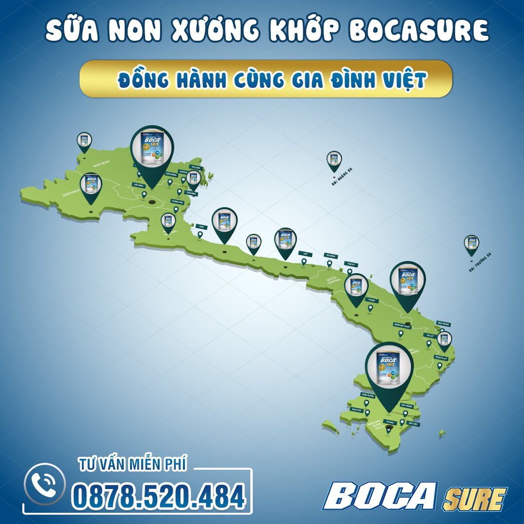 Mua 2 BOCA SURE tặng 1 xịt họng xuyên tâm liên suca ALIFACO sữa non nhập khẩu từ Mỹ