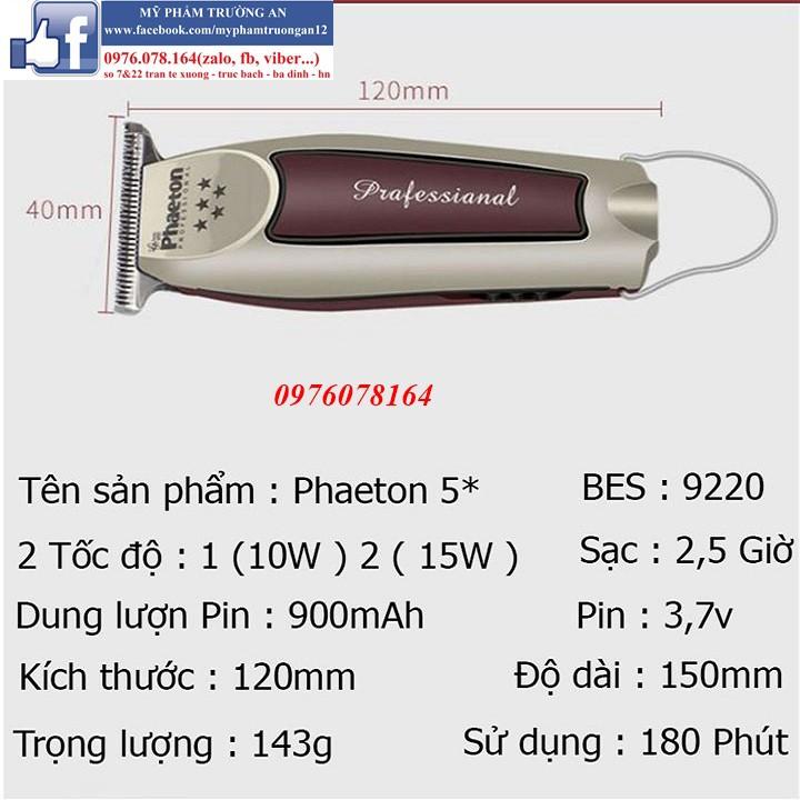Tông Đơ Cạo Viền Pheaton 5 Sao Đã Chỉnh Lưỡi