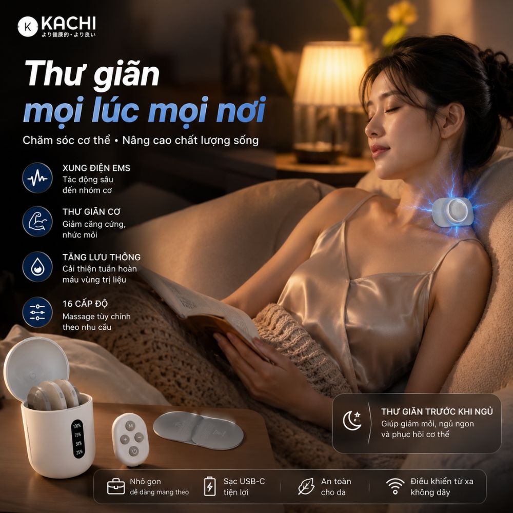 Máy Châm Cứu Xung Điện Không Dây Kachi MK398 – Hàng chính hãng