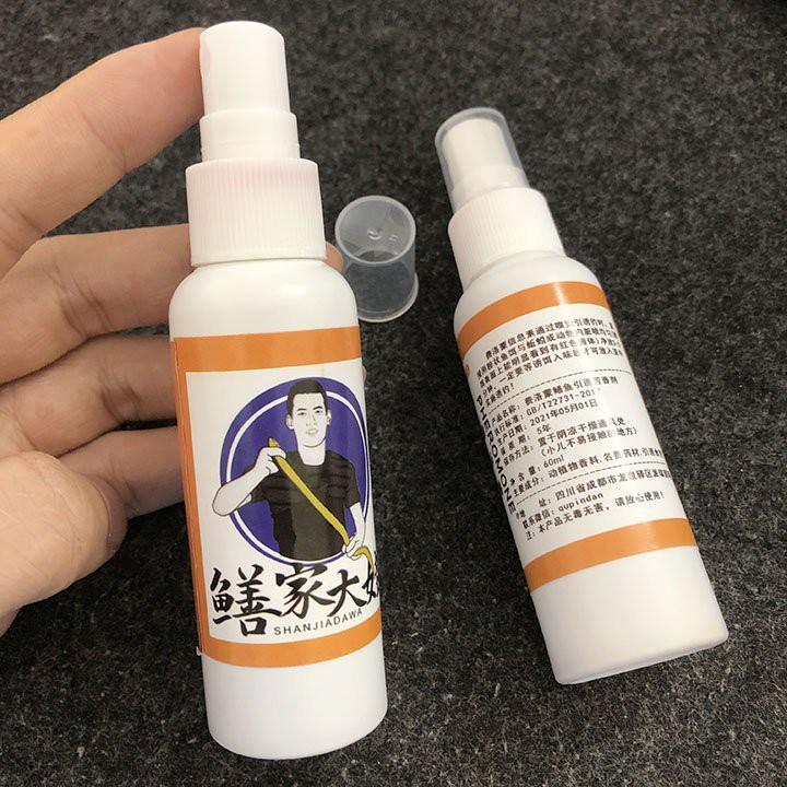Mồi Dụ Lươn, Tôm Dạng Xịt 60ml Siêu Nhạy