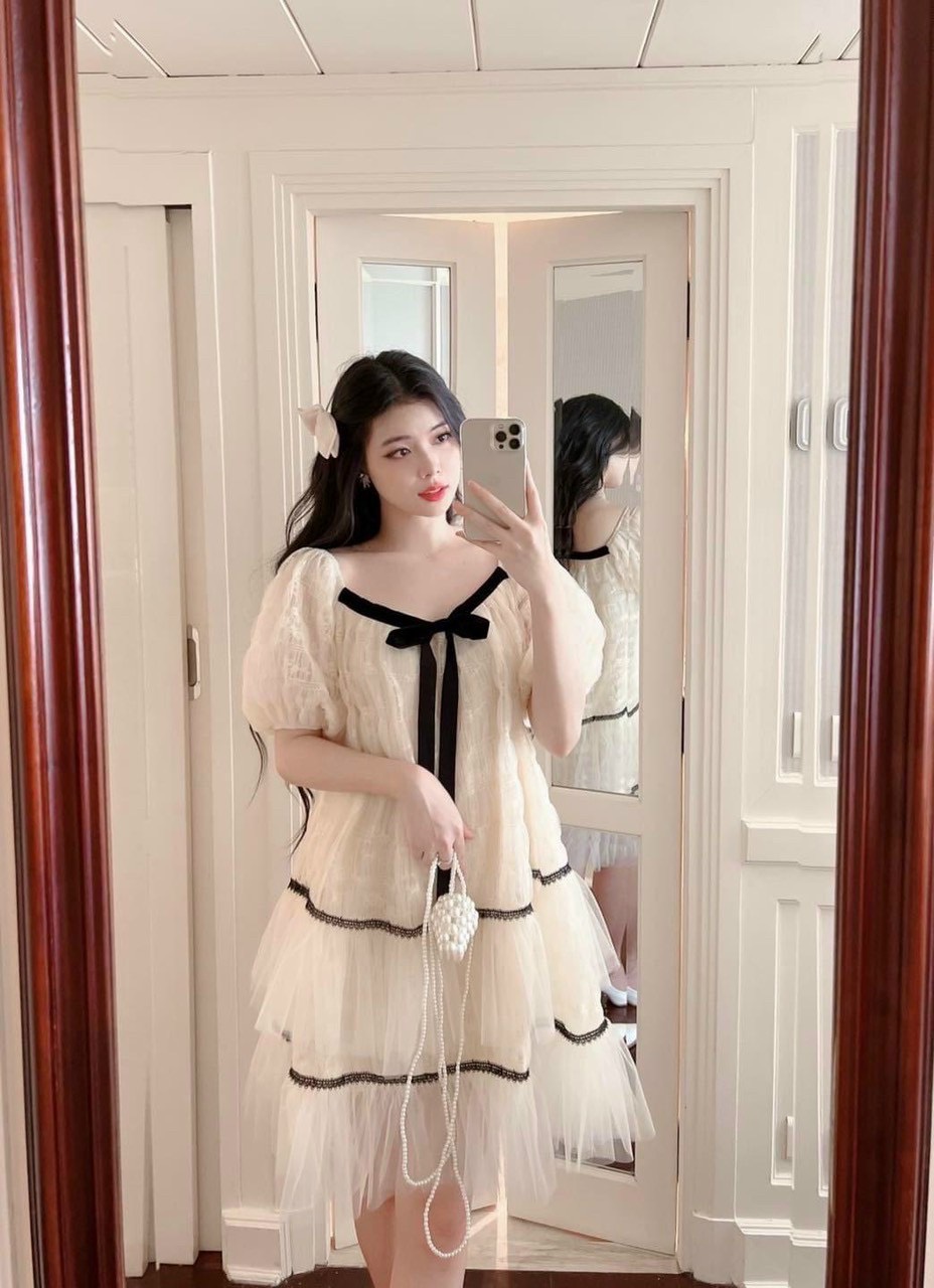 VÁY SUÔNG TIỂU THƯ  MÀU Y HÌNH