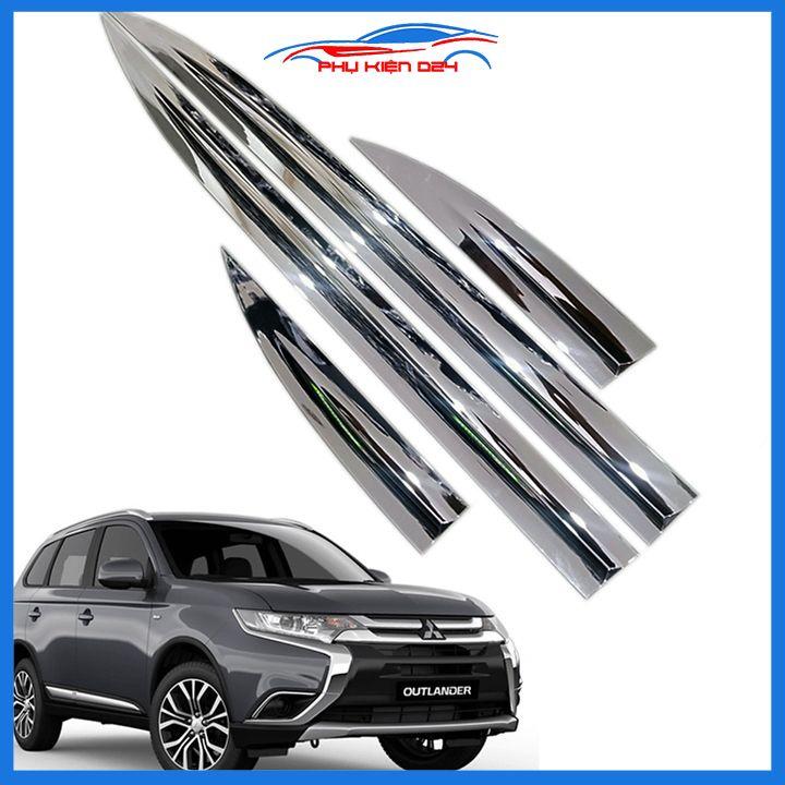 Bộ ốp nẹp sườn Outlander 2017-2018-2019-2020-2021-2022 mạ crom trang trí làm đẹp xe