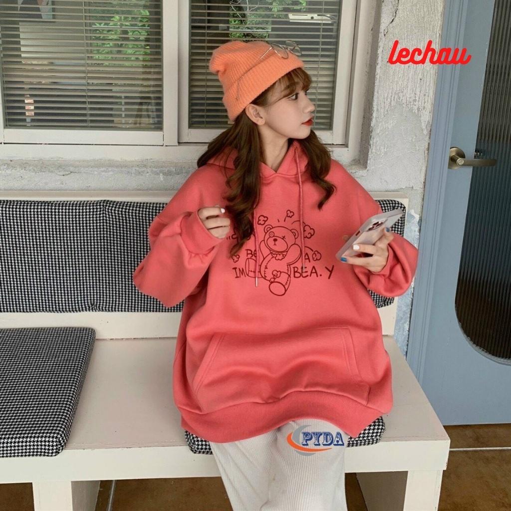 Áo hoodie nỉ in GẤU dạ quang unisex form rộng ulzzang hottrend nam nữ phong cách street style giá rẻ đẹp