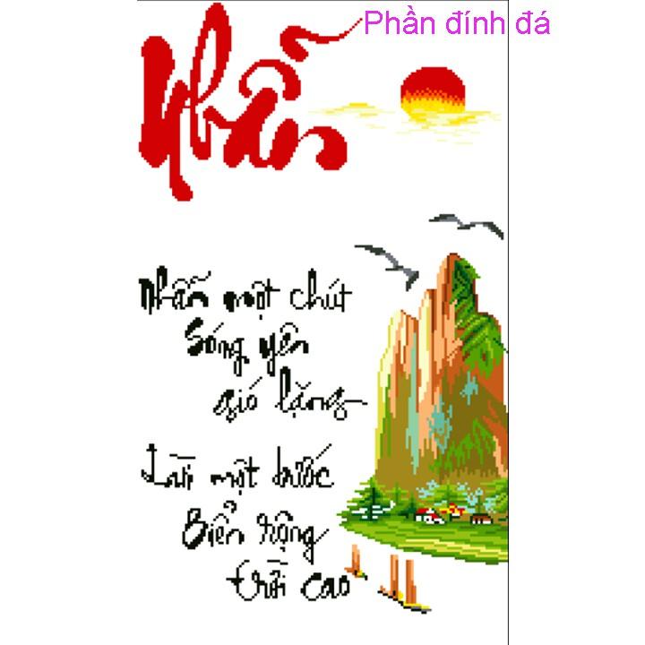 Tranh đính đá chữ nhẫn VS080 - tự đính