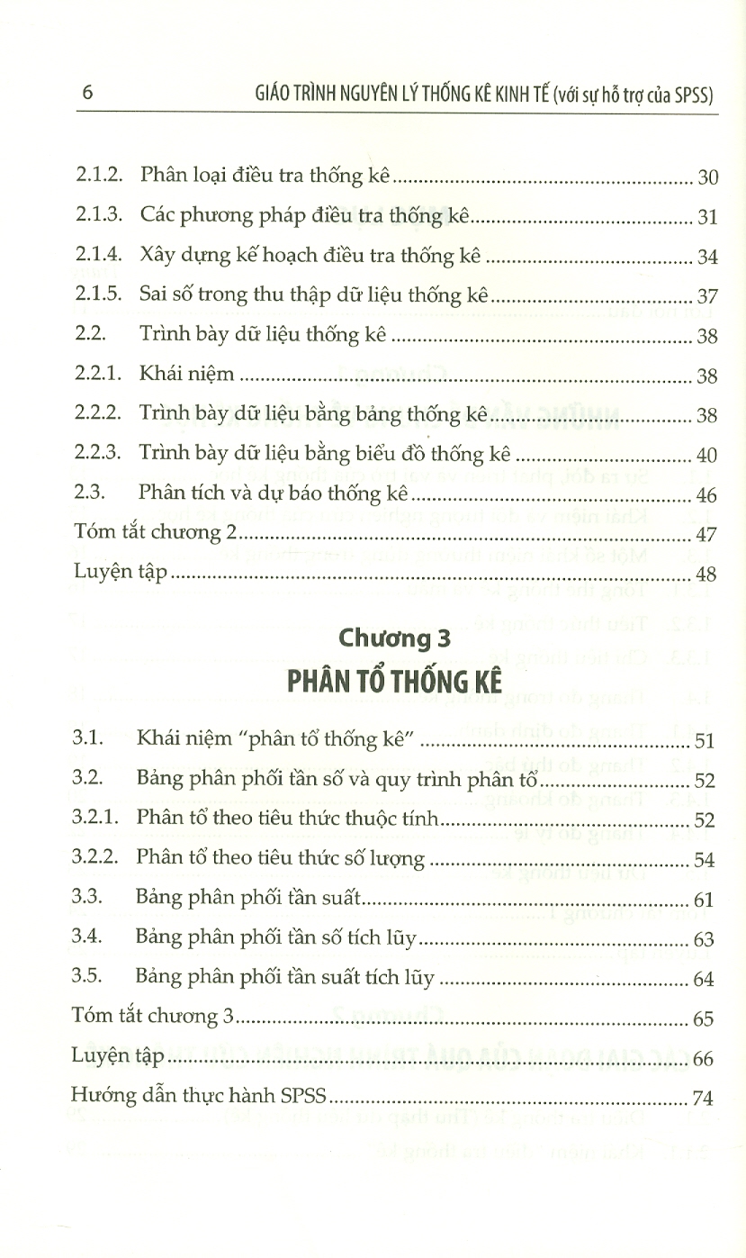 Giáo Trình Nguyên Lý Thống Kê Kinh Tế (với sự hỗ trợ của SPSS) (Tái bản lần thứ nhất)