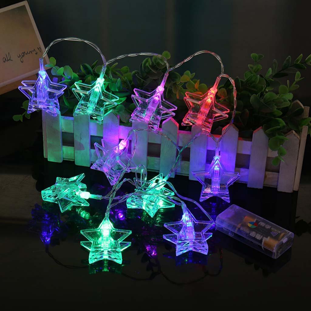 BZ756 10 LED Battery Star Photo Clips for Decorative Lamp Strings