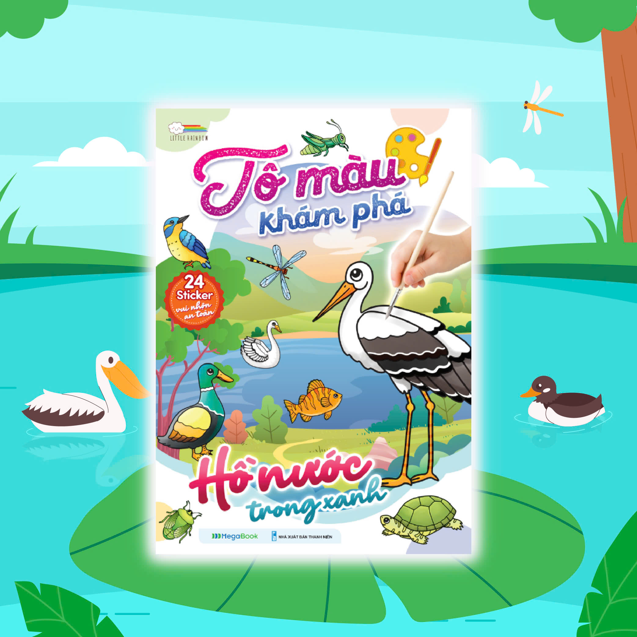 Sách Tô màu khám phá - Hồ nước trong xanh