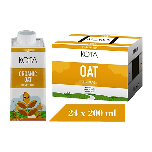 Sữa yến mạch hữu cơ Koita Organic Oat Beverage (thùng 24 hộp x 200ml)