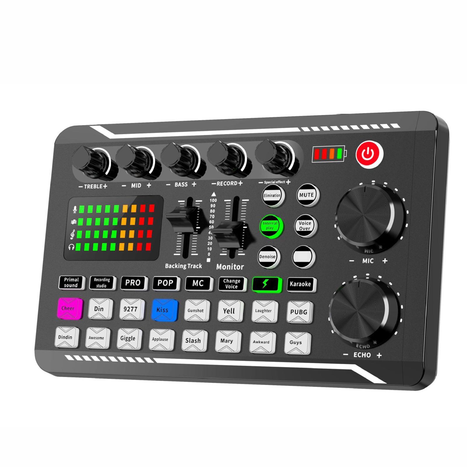 Sound Card Voice Changer with Effects for Karaoke Singing 800mAh