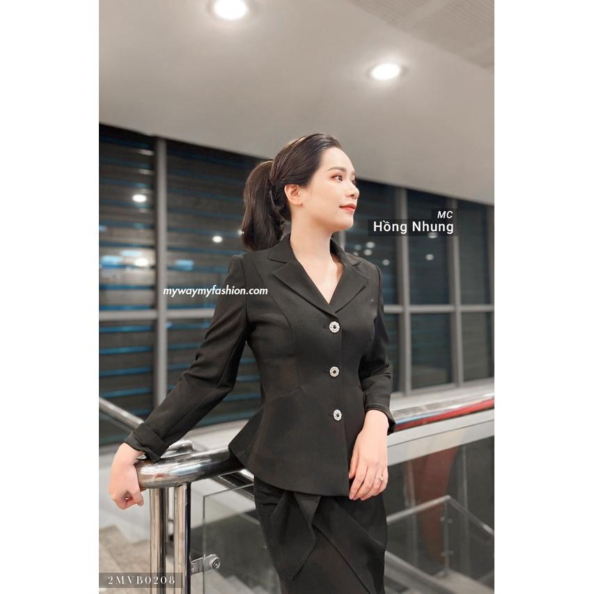 Áo Vest Nữ MY WAY Dáng Basic Màu Đen Sang Trọng 2MVB0208